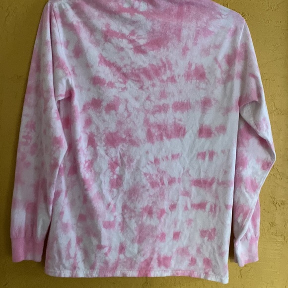 Tie-dye long sleeve shirt pink and white - Picture 4 of 5